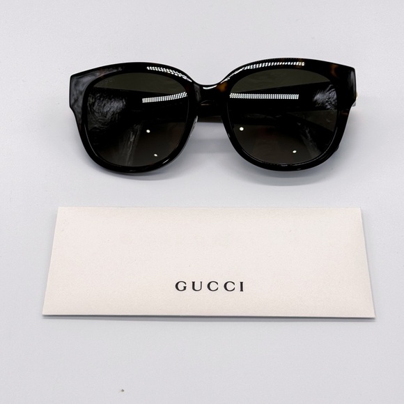 NEW GUCCI GG1409SK 002 ROUND BROWN GREY WOMEN SUNGLASSES GUCCI - Picture 10 of 11